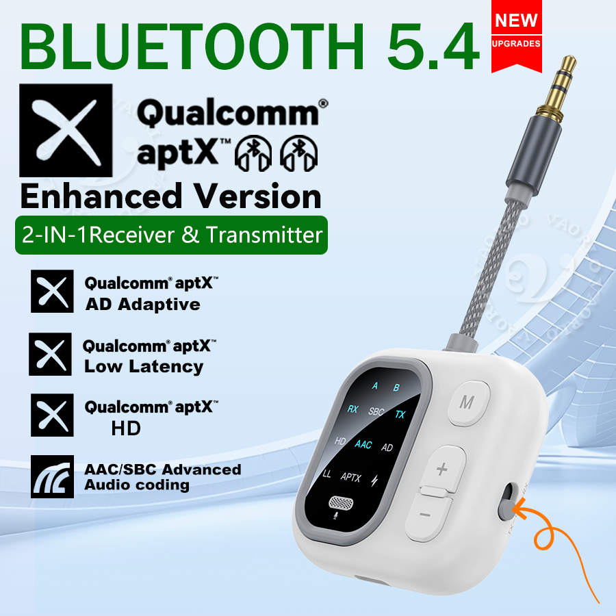 Bluetooth Adapter Receiver - 2 in 1 aptX Bluetooth Audio