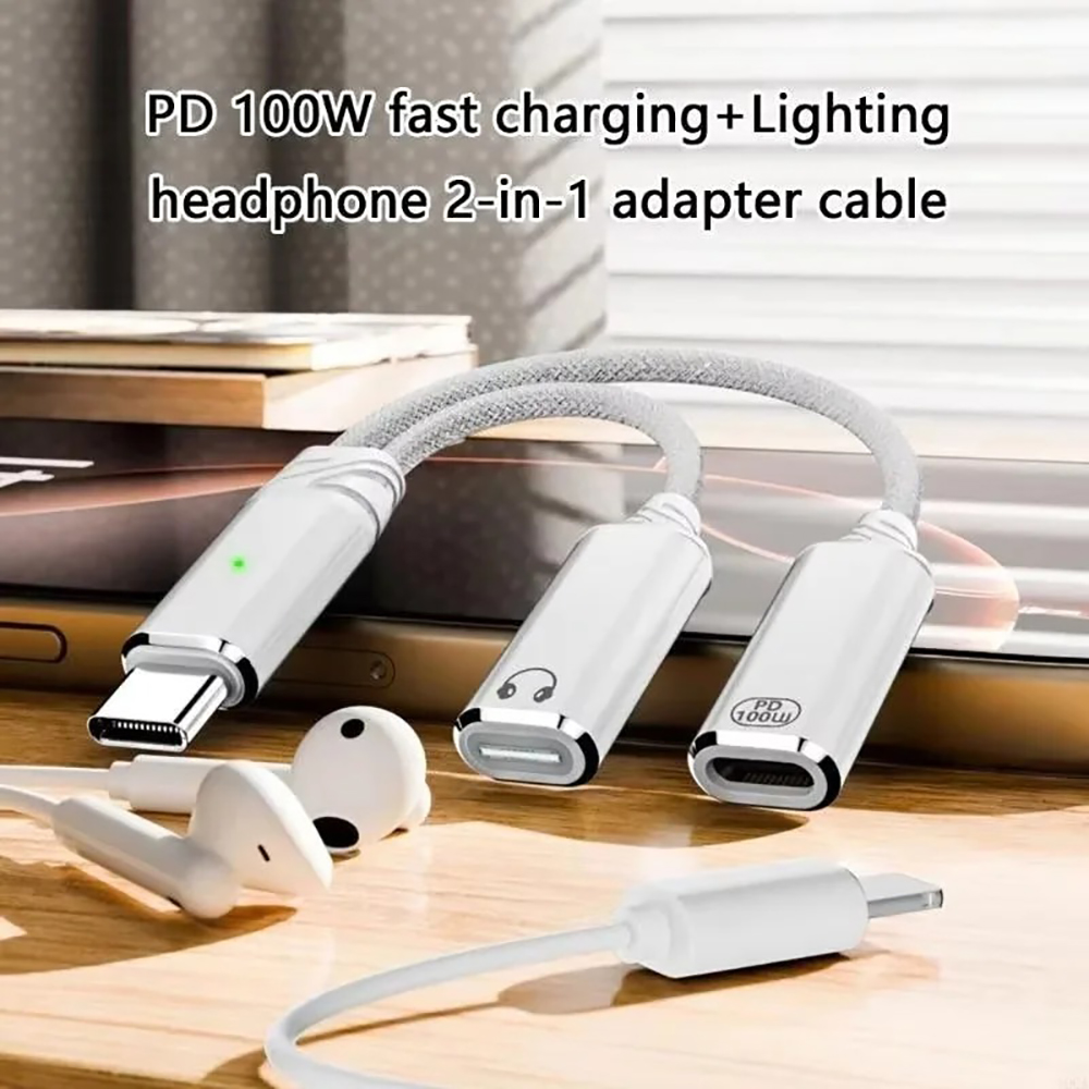 USB C Splitter 2 in 1 Headphon - Earphone Splitter Jack recension och pris