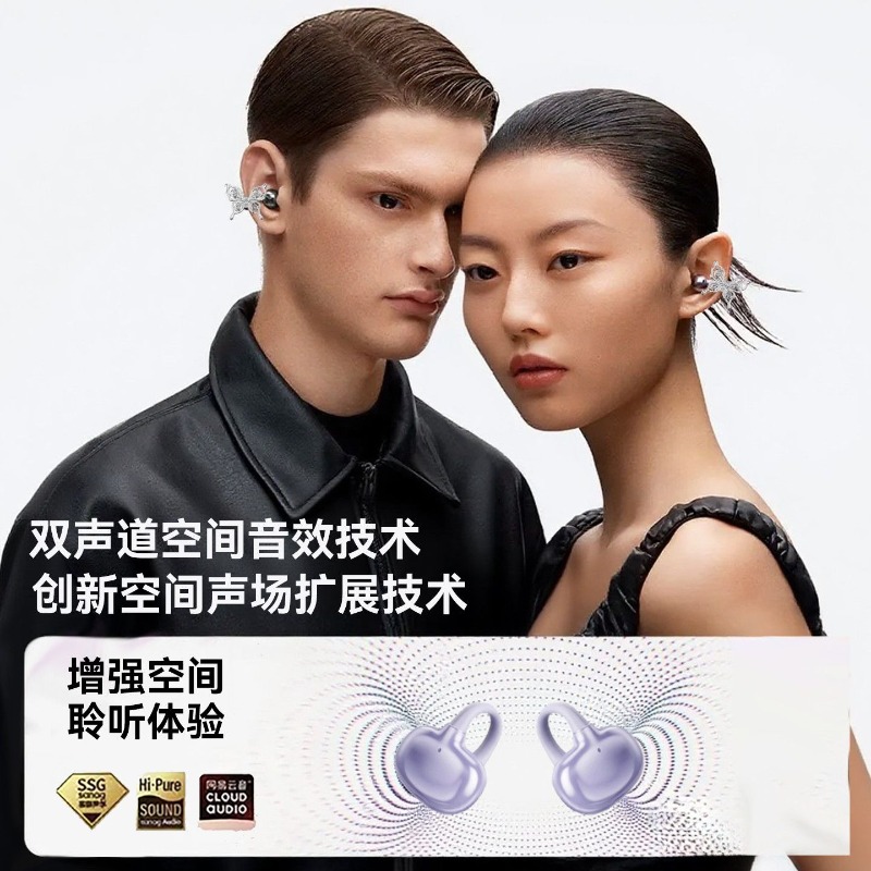 Erdu Ear Clip Wireless Earphon - Noise Cancelling Headphone recension och pris