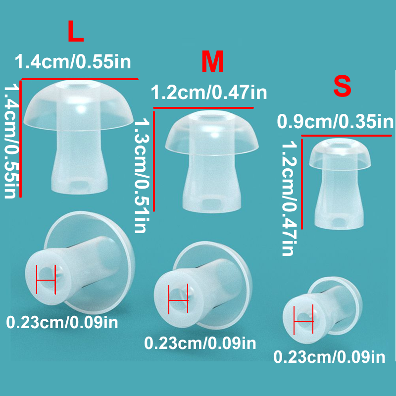 100pcs  Ear Cap Cushion for He - Silicone Ear Tip Replacement recension och pris