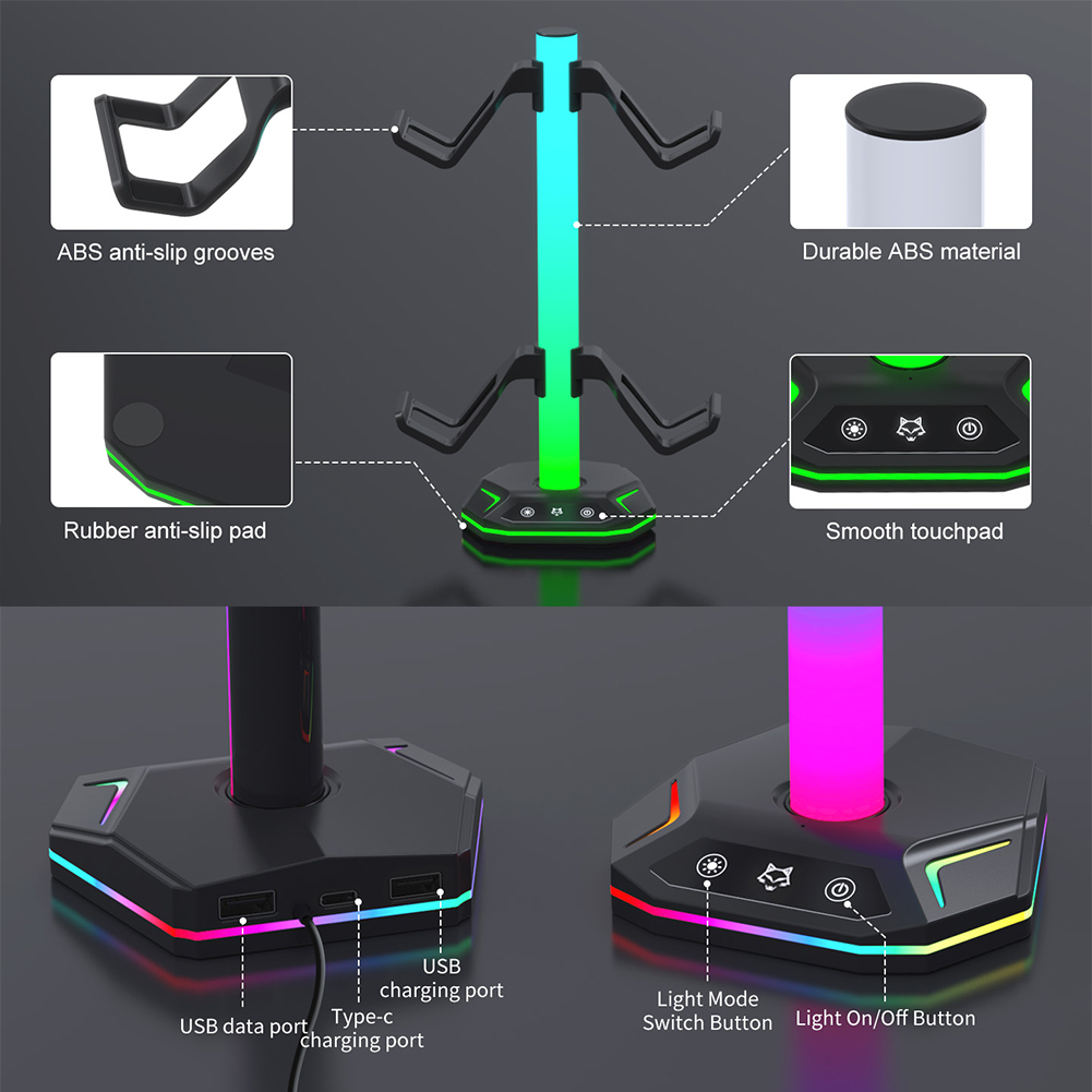 RGB Controller Stand For PS5/X - Headphone Stand Desk recension och pris