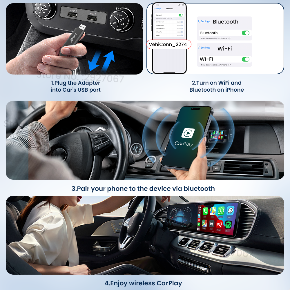 CarlinKit MINI 5.0 Pro Wireles - Bluetooth Adapter Receiver recension och pris