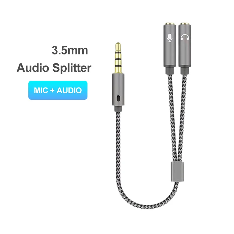Headset splitter 3.5mm audio m - Earphone Splitter Jack recension och pris