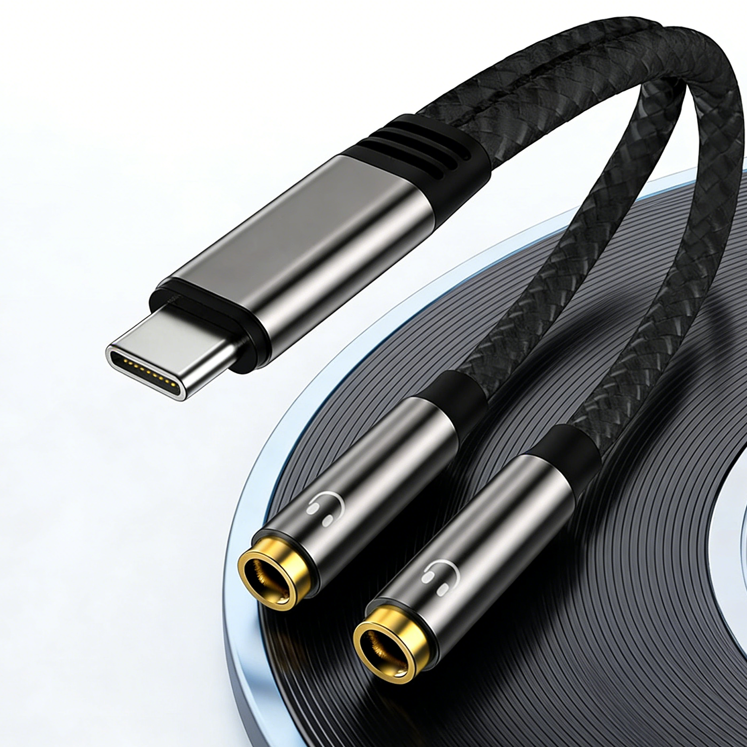 USB C To Dual 3.5mm Female Hea - Earphone Splitter Jack recension och pris