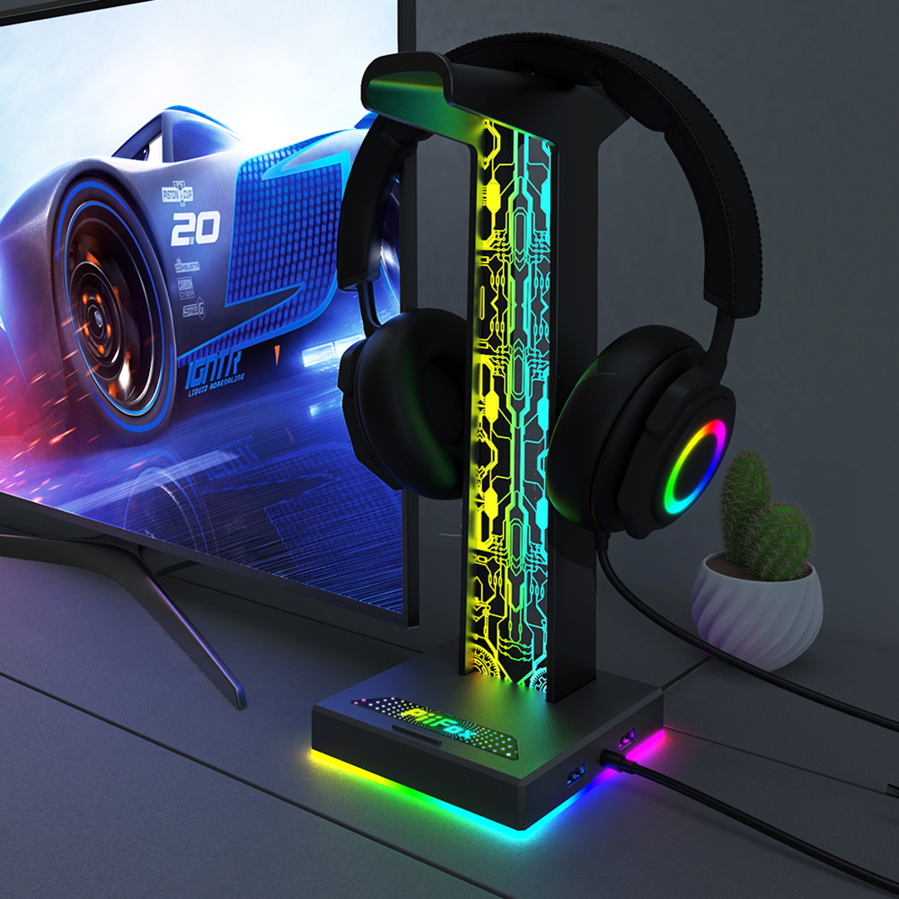 RGB Gaming Headphone Stand Dua - Gaming Headset Rgb recension och pris